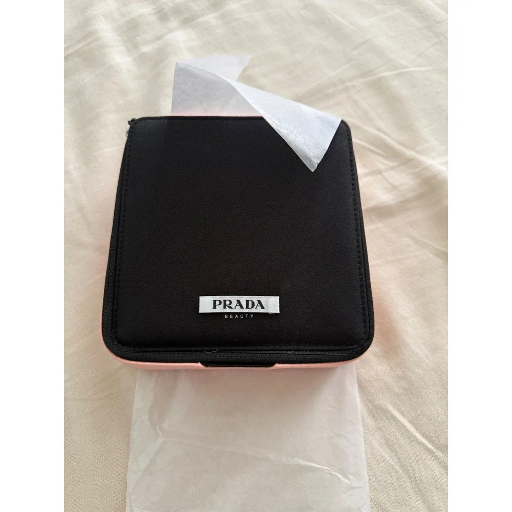Prada Beauty Paradoxe Vanity Case Cosmetic Bag Pink Black Travel‎ Organizer NWT